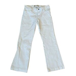 GAP Flare Wide Leg Long and Lean White Denim Jeans Size 8